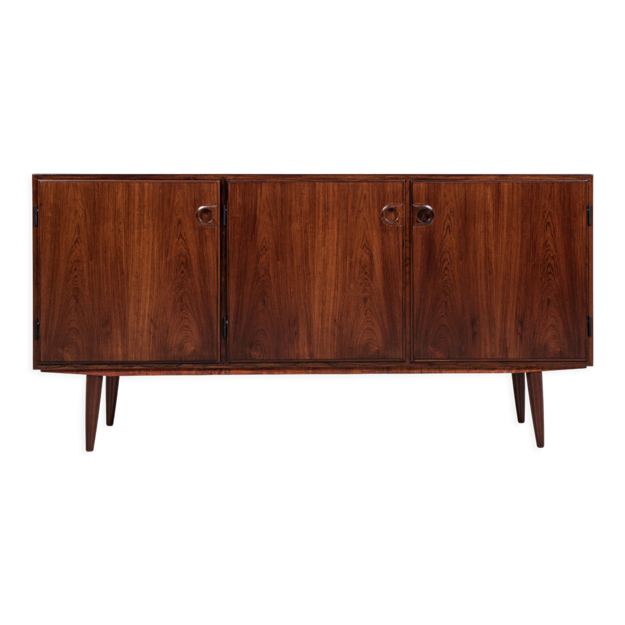 Midcentury danish sideboard with 3 doors in rosewood 1960s