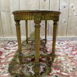 Bench - Piano bench in caning and gilded wood in the Louis XVI style.