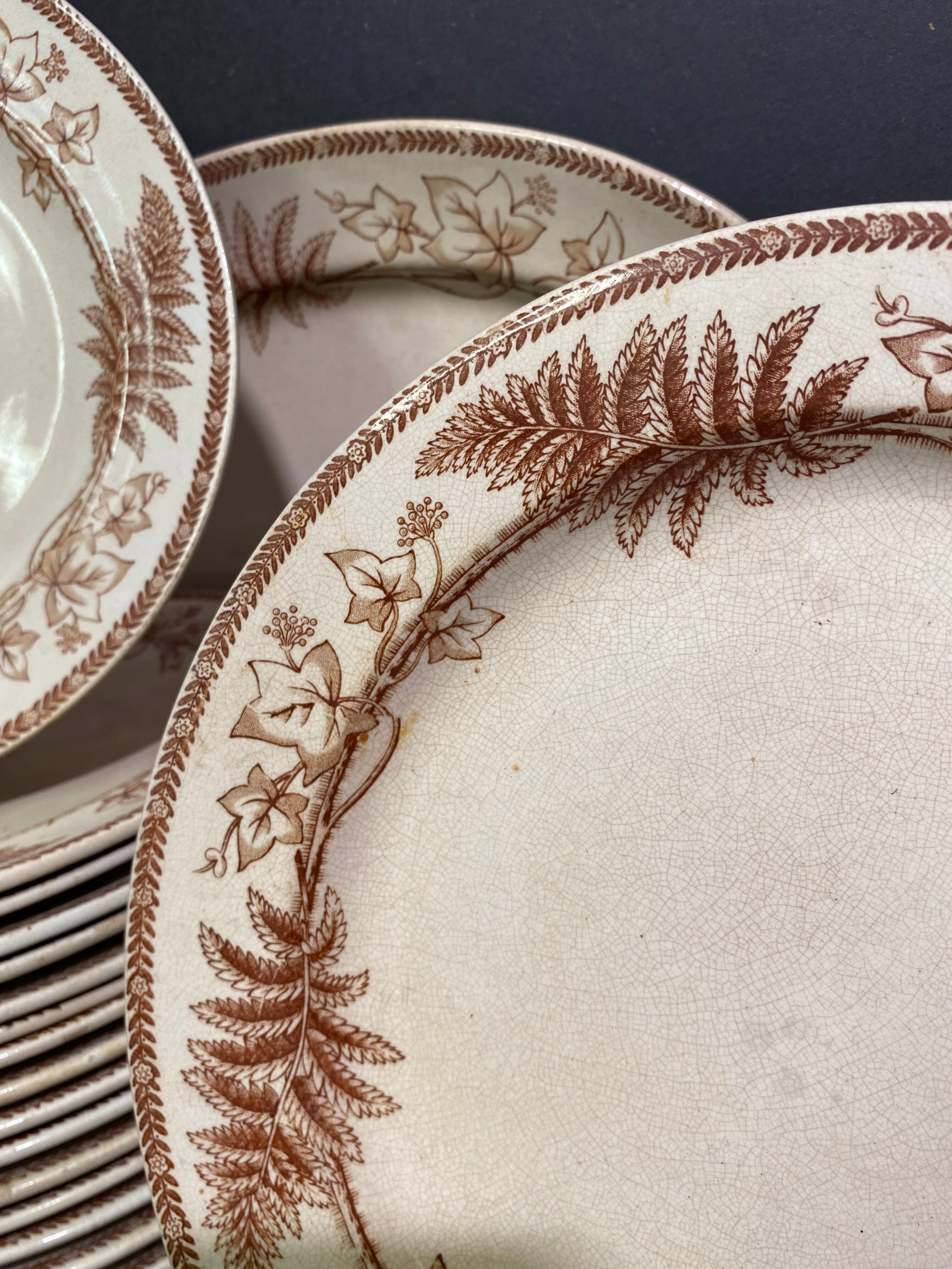 English earthenware table service part JD&S décor Edinburgh