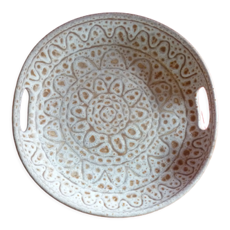 Ceramic fruit dish /cup signed : austruy vallauris 60's vintage