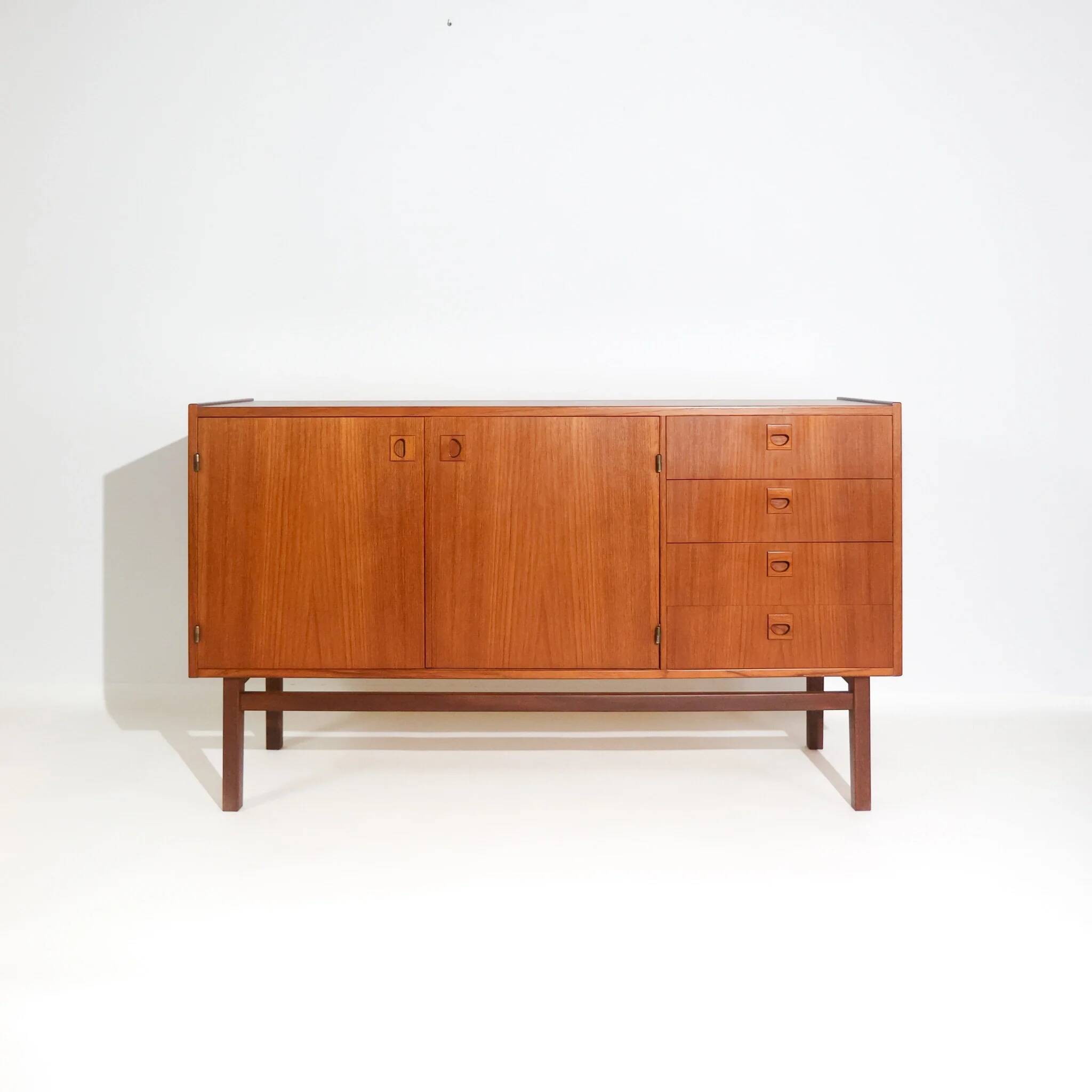 Vintage Scandinavian teak sideboard fully restored.