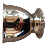 Set of 3 silver metal egg cups