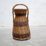 Vintage wicker and rattan basket