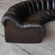 De Sede DS600 snake sofa in black leather by Ueli Berger, Switzerland 1970s
