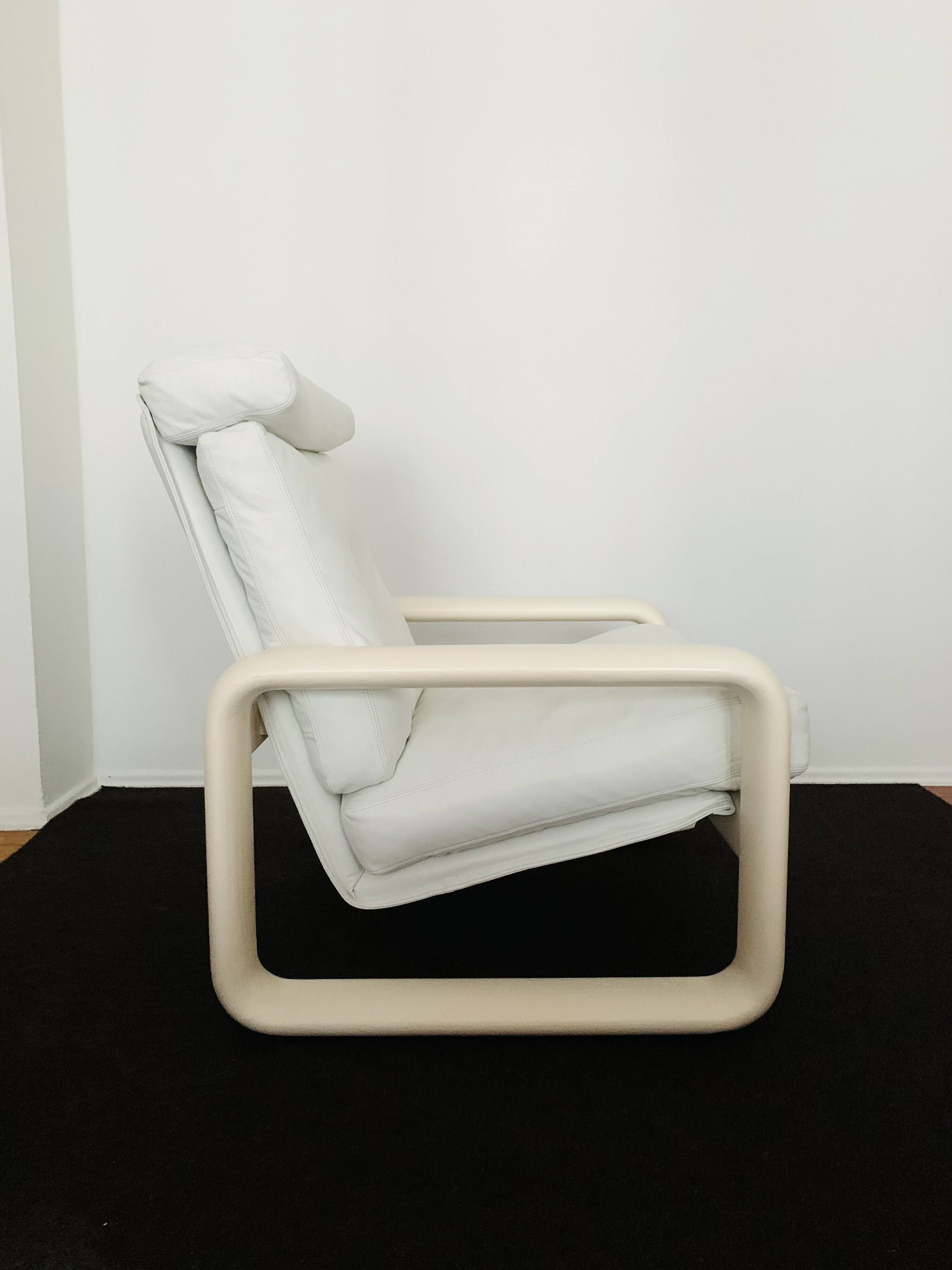 Hombre Leather Chair & Ottoman by Burkhard Vogtherr for Rosenthal