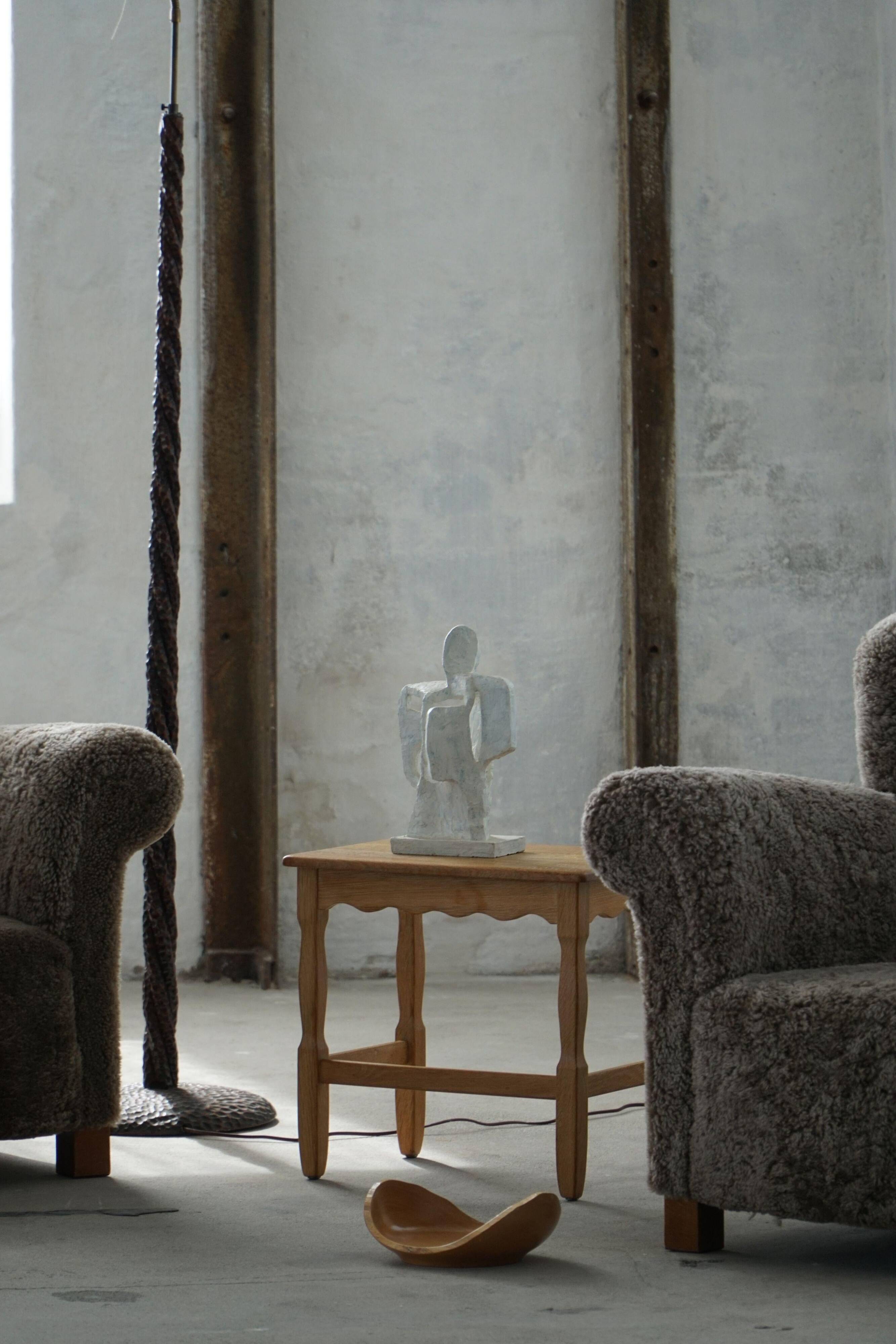 Nesting tables in oak, made by a Danish cabinetmaker, mid-century modern, 1960s.