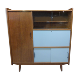 Wardrobe forming bookcase and desk, vintage year 50/60