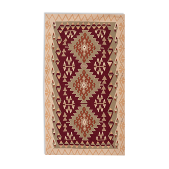 Vintage turkish kayseri kilim rug 4' x 7'5"