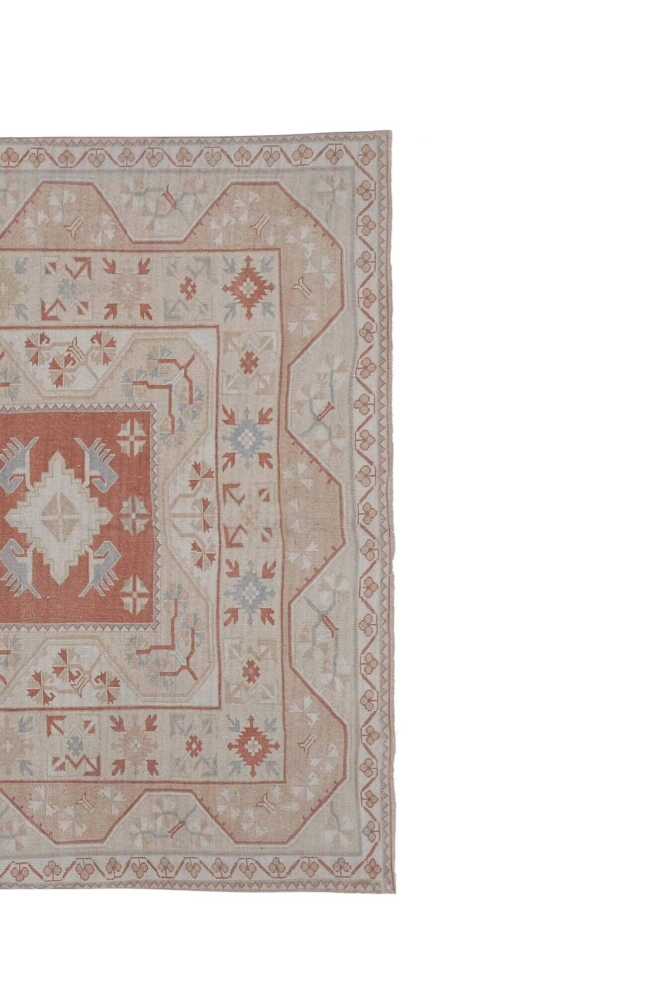 Vintage Turkish rug handmade 199x262 cm