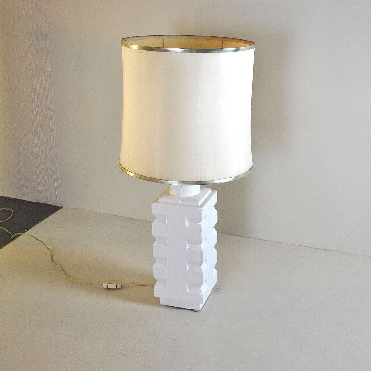 White ceramic table lamp, 1960s