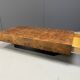 Table basse vintage en bois de loupe, 1970