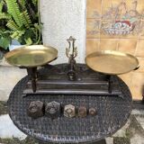 Old balance cast iron and brass