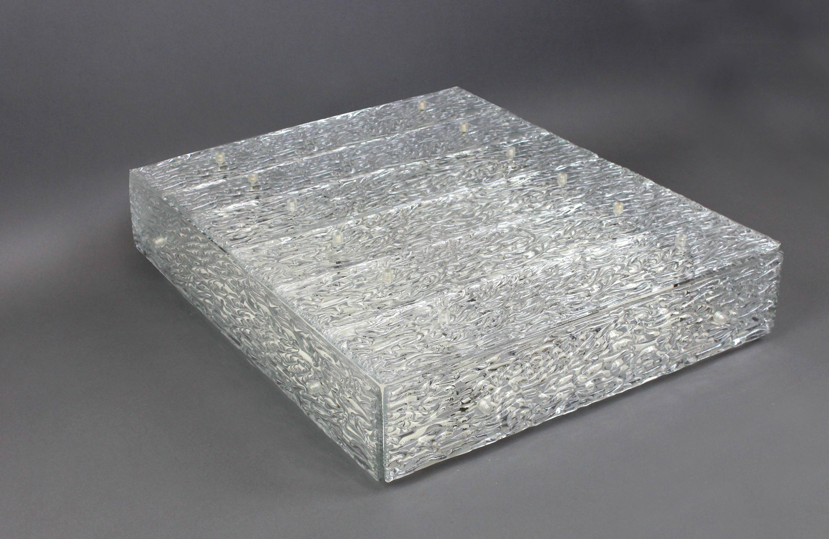 Large Murano glass ceiling light by Kalmar, Austria, 1960s.