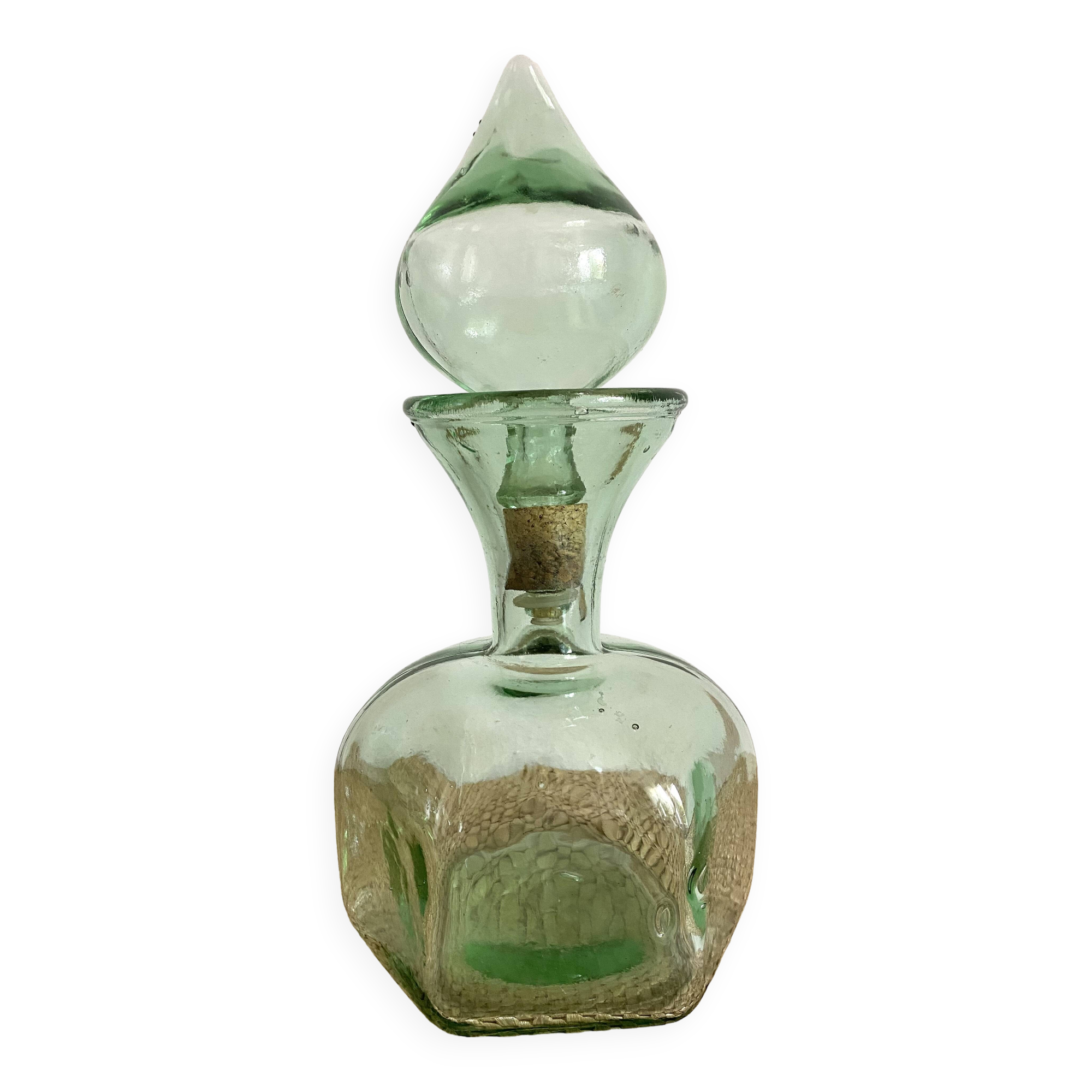 Vintage carafe in light green glass