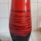 Red/orange Murano glass table lamp in 70s style (1980)
