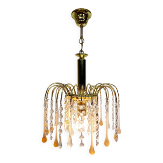 murano and crystal drops chandelier