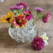 XXL antique glass flower vase