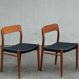 Chaises moller 75 en corde noire