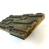 Stunning Mid Century Solid Abstract Brutalist Bronze front Door Handle
