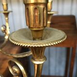 Lustre bronze à 6 lumières Louis XVI