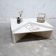 Vintage travertine coffee table published by Roche Bobois