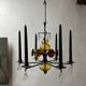 Art glass chandelier | Erik Höglund for Boda | Sweden | 1970s