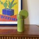 Space age green ceramic vase, Pietro Arosio, Parravicini Italy ca. 1960