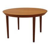 Round teak table, Danish design, 1960s, Gudme Møbelfabrik, Ole Hald