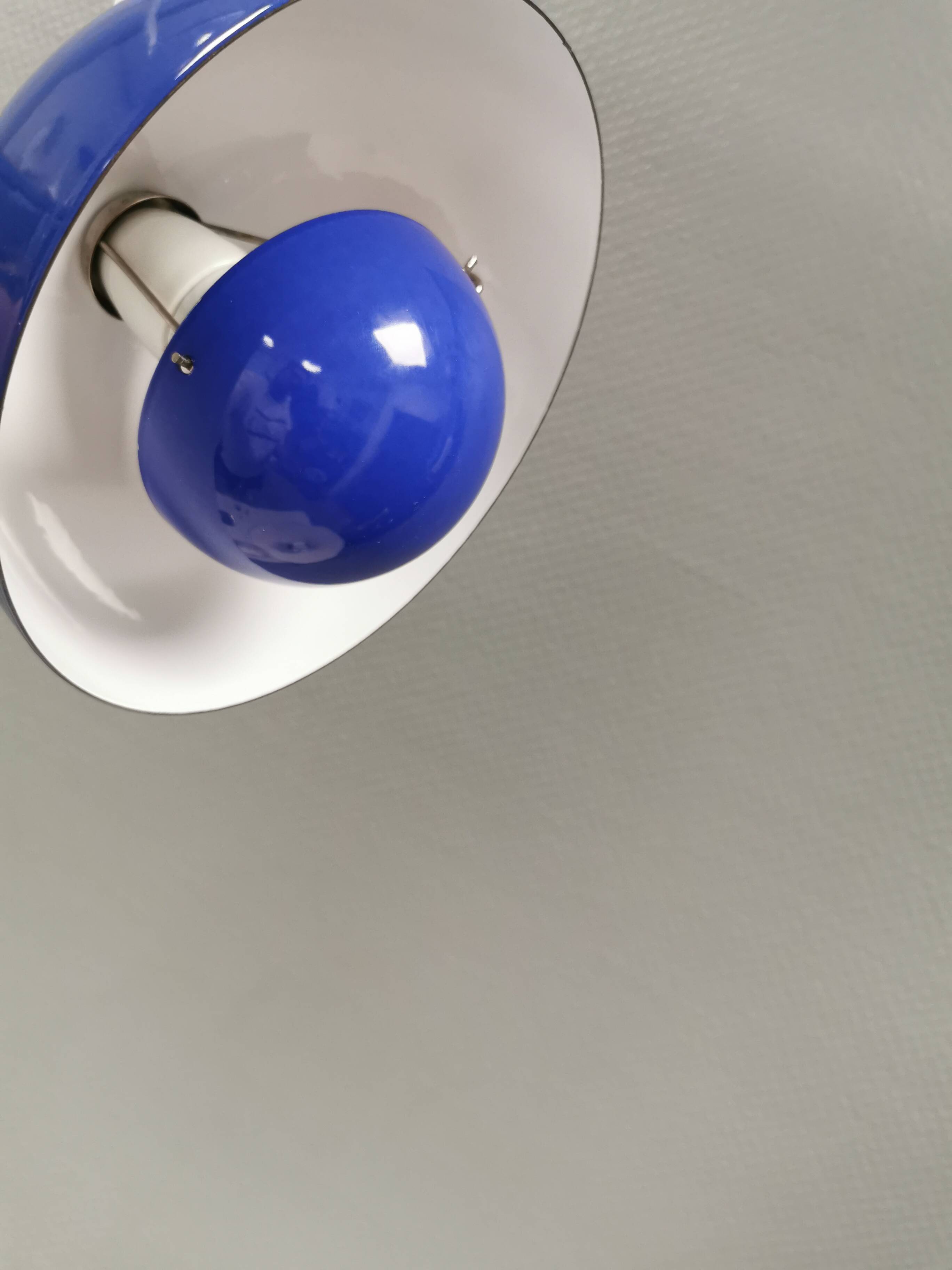 Vintage Verner Panton Flowerpot VP1 Enamel Hanging Lamp, Danish Design