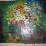 Painting, champs fleurs