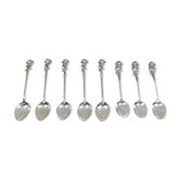 Ensemble de 8 cuillères en argent art nouveau