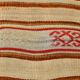Cream Blue Striped Pattern Vintage Kilim Rug, 162x267Cm