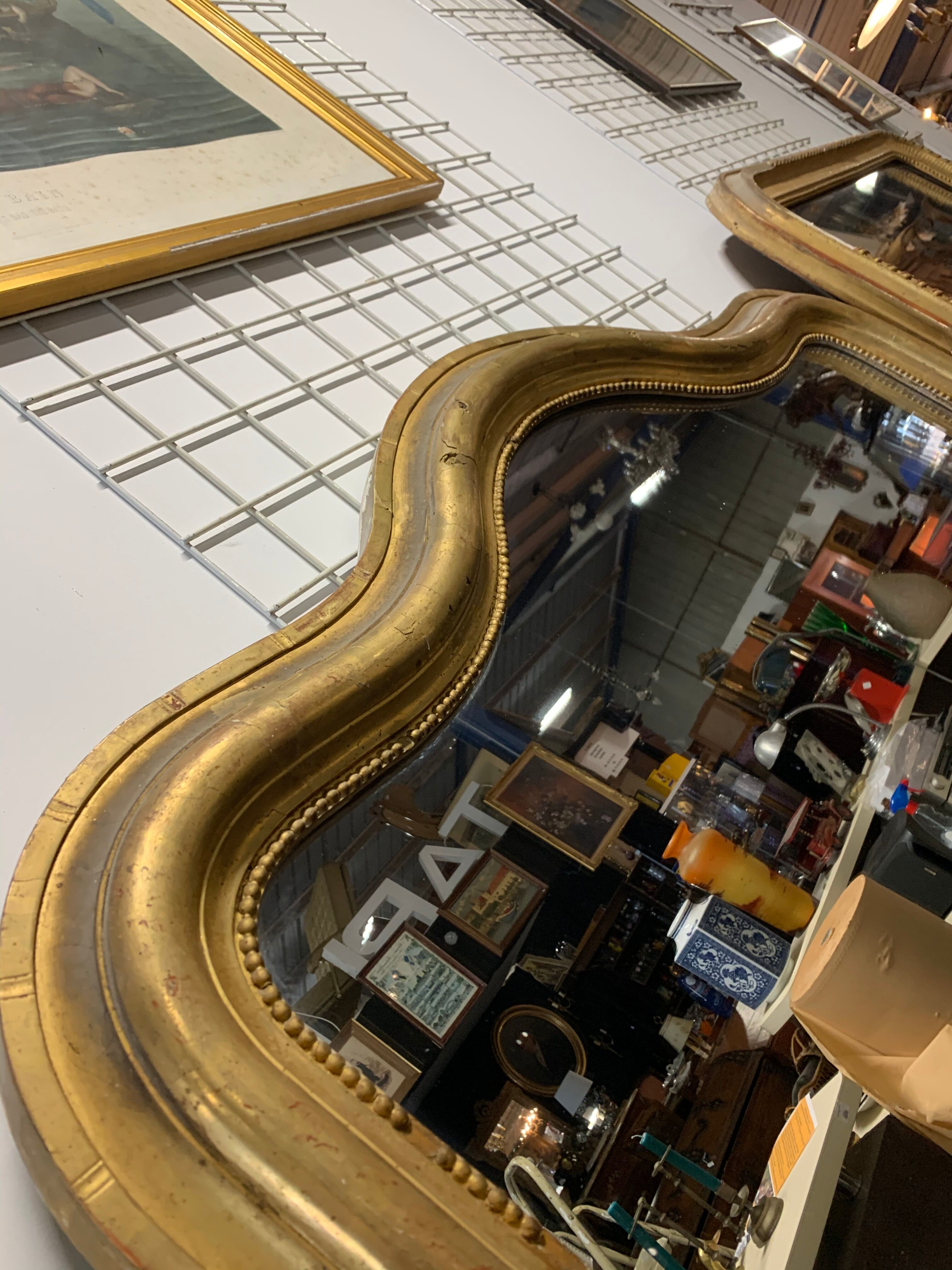 Mirror restoration 200x140 gilded with gold