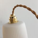 Hanging lamp in opaline oblong