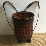 Ancient Japanese woven bamboo basket