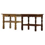 Pair of Vintage Danish Oak Bedside Tables with Drawer & Shelf, Kjærnulf style