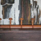 Vintage wall coat rack, wooden coat rack, wooden hooks, hooks.