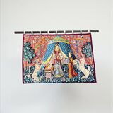 Ancient wool tapestry "The Lady and the Unicorn"