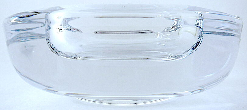 Small square ashtray vintage Crystal Vannes le Chatel