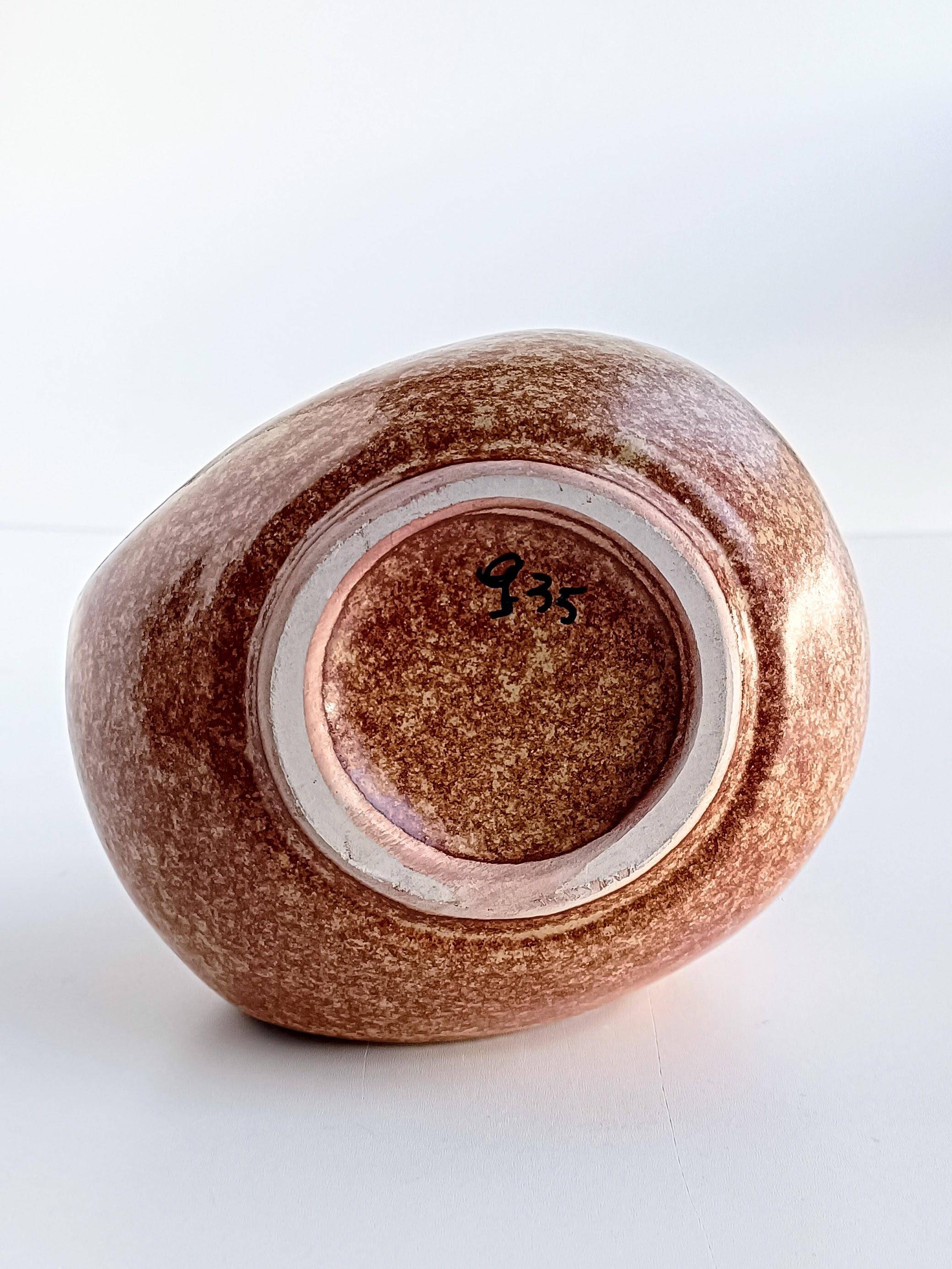 Mid Century Bertoncello by Roberto Rigon Sculptural Ceramic Vase, Italy, 1960s