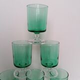 6 verres à poed pour apéritif vintage
