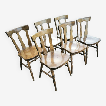 Series of 6 Louisiana model chairs by Baumann circa 1960