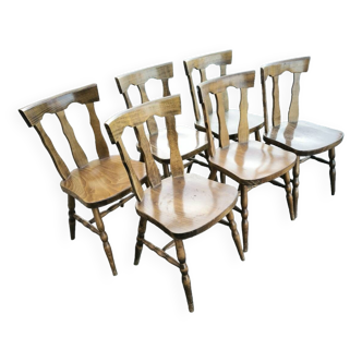 Série de 6 chaises modèle Louisiane par Baumann vers 1960