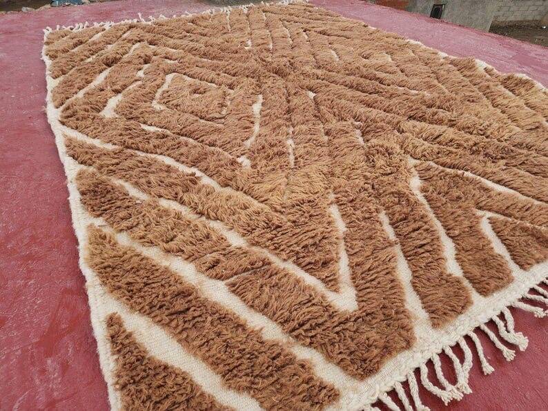 Traditional handmade beni ourain rug size 150 x 250 cm