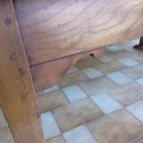 Large rustic table of 3.80m with its 2 benches.