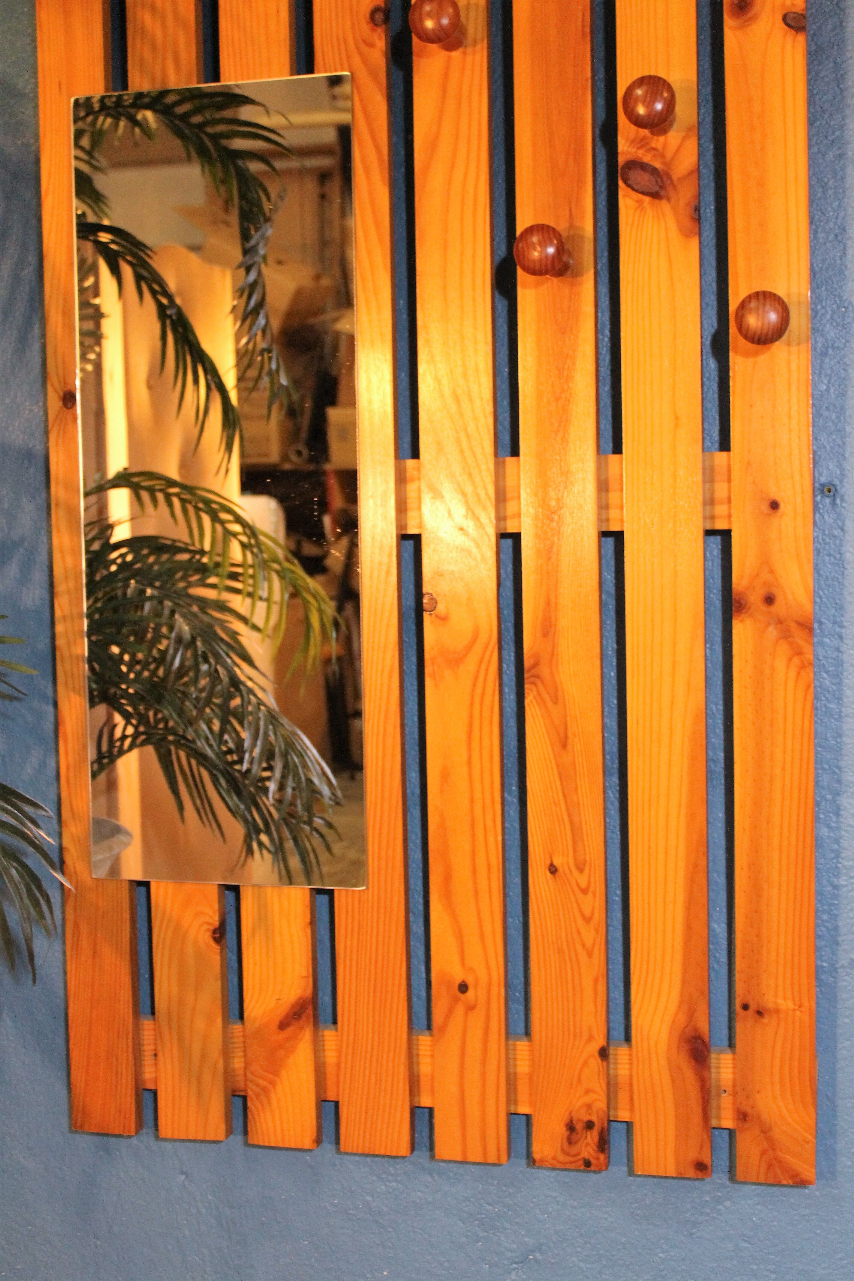 "Planches" wall coat holder 1980s