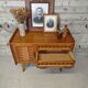 Buffet vintage bois et rotin