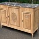 Art Deco buffet renovated in solid oak and breccia marble from the 1930s.