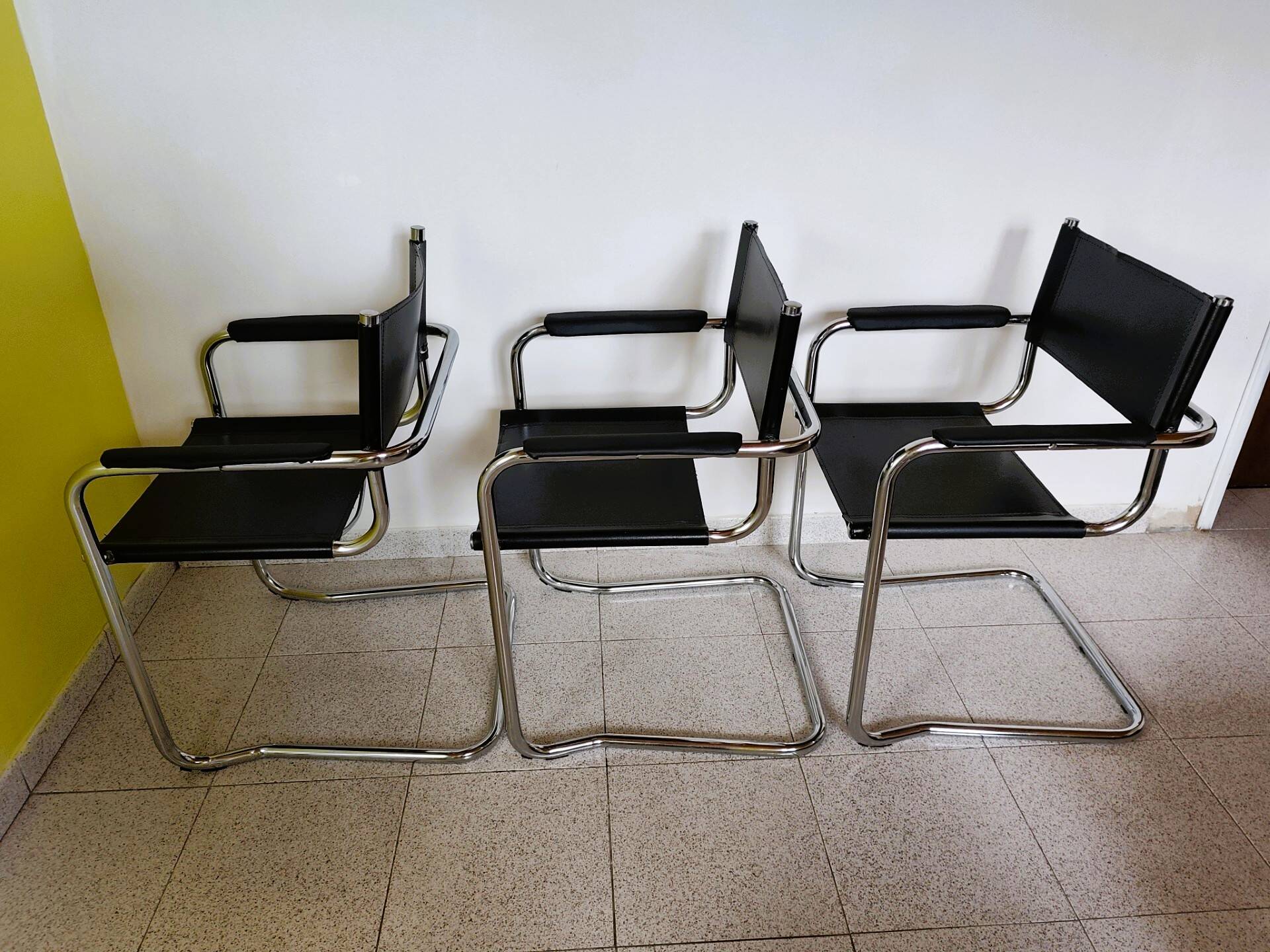 Lot de 3 fauteuils design inspiré Mart Stam