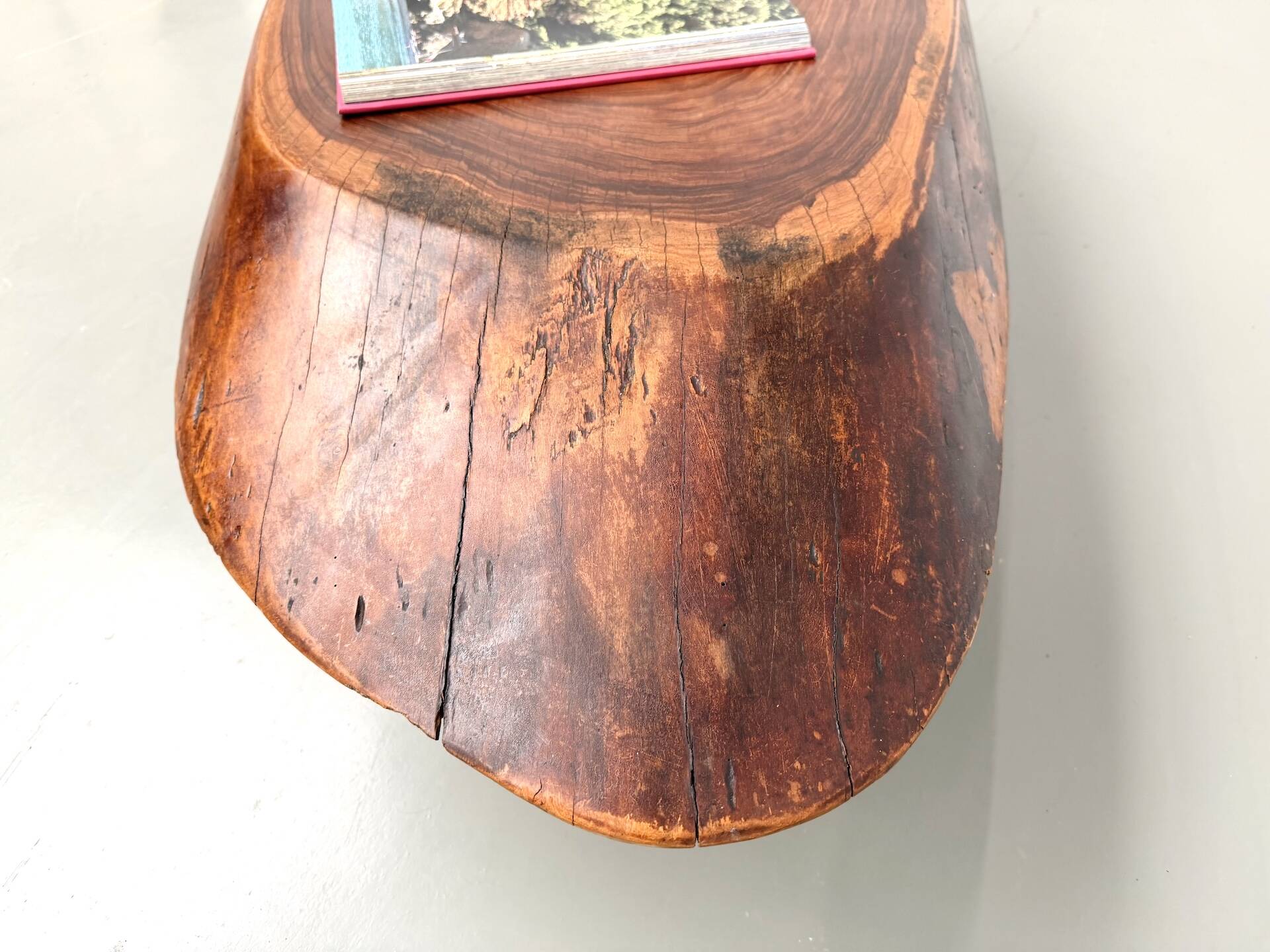 Organic Coffee Table "Slab" in Solid Exotic Wood